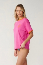 RipCurl Womens Oversized Cotton T Shirt, Casual Everyday Tee For Summer, Travel And Leisure With Relaxed Fit