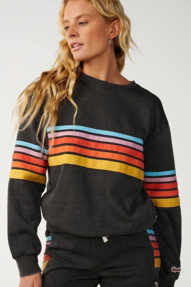 RipCurl Surf Revival Women's Crew Sweatshirt | Cotton Fleece Sweatshirt | Casual Sweatshirt For Everyday Wear | Relaxed Fit 