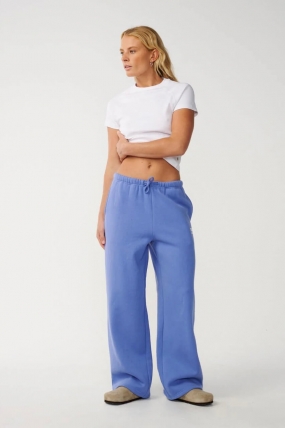 RipCurl Surf Puff Womens Wide Leg Track Pants | Cotton Fleece Track Pants | Casual Pants For Everyday Wear | Surfwax