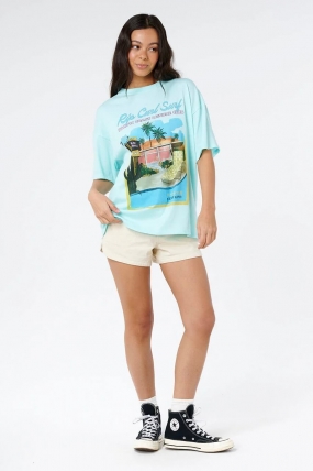 RipCurl 5 Star Heritage Moteriški Marškinėliai | Medvilniniai Marškinėliai Moterims | Laisvalaikio Marškinėliai Vasarai 