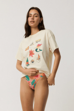 RipCurl Desire Moteriški Marškinėliai | Medvilniniai Marškinėliai Moterims | Laisvalaikio Marškinėliai Kasdienai |Surfwax