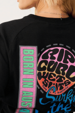 RipCurl Surf The World Boxy Moteriški Marškinėliai | Oversized Medvilniniai Marškinėliai | Boxy Fit Marškinėliai Laisvalaikiui