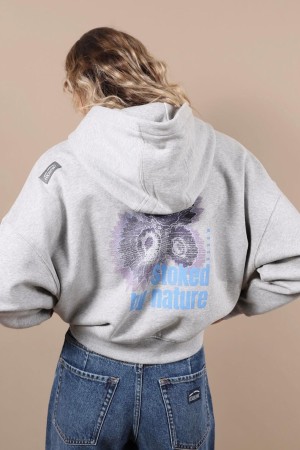 Oxbow NATURE Moteriškas Bliuzonas Su Gobtuvu Grey Heather | Surfwax
