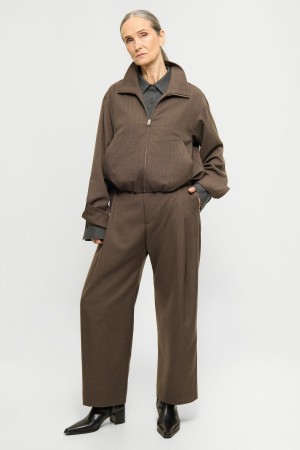 Elvine Admira Cropped Pants for Women | Brown Melange | Surfwax