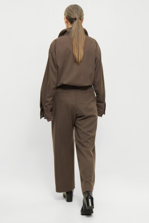 Elvine Admira Cropped Pants for Women | Brown Melange | Surfwax