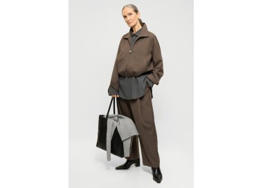 Elvine Enya Cropped Jacket for Women | Brown Melange | Surfwax