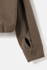 Elvine Enya Cropped Jacket for Women | Brown Melange | Surfwax