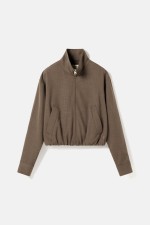 Elvine Enya Cropped Jacket for Women | Brown Melange | Surfwax