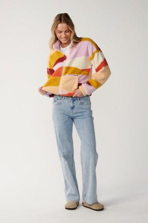 RipCurl Retro Swell Standard Flisinė Striukė Moterims | Multi