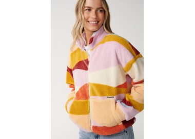 RipCurl Retro Swell Standard Zip Through Polar Fleece Women's | Multi
