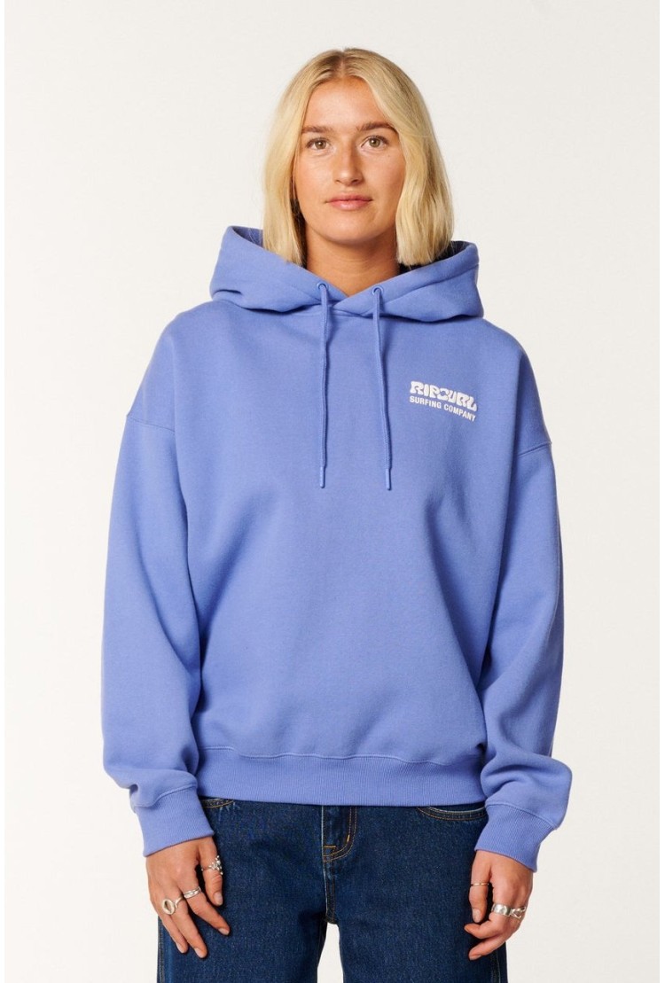 Rip Curl Surf Puff Heritage Women's Hoodie | Color Mid Blue | Surfwax