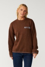 Rip Curl SG Sparrow Moteriškas Megztinis | Spalva Chocolate | Surfwax