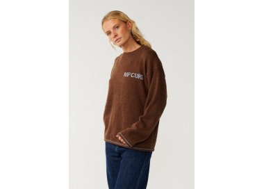 Rip Curl SG Sparrow Women's Knit Sweater | Color Chocolate | Surfwax