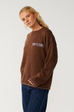 Rip Curl SG Sparrow Women's Knit Sweater | Color Chocolate | Surfwax