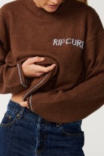 Rip Curl SG Sparrow Moteriškas Megztinis | Spalva Chocolate | Surfwax