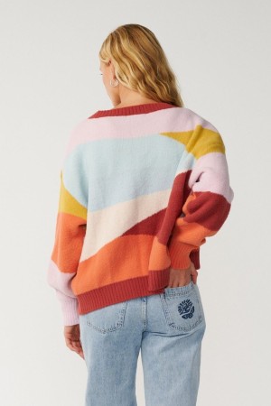 Rip Curl Surf Revival Jacquard Moteriškas Megztinis | Spalva Multico | Surfwax