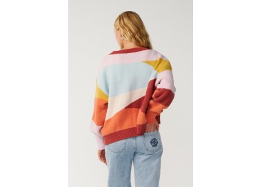 Rip Curl Surf Revival Jacquard Moteriškas Megztinis | Spalva Multico | Surfwax