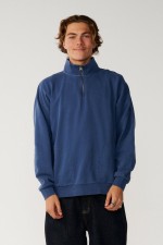 Rip Curl Premium Surf Men's Quarter Zip Crew | Color Light Navy | Surfwax