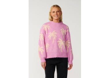 Rip Curl Retro Swell Palm Jacquard Moteriškas Megztinis | Spalva Lilac | Surfwax