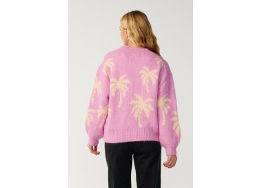 Rip Curl Retro Swell Palm Jacquard Women's Crew | Color Lilac | Surfwax
