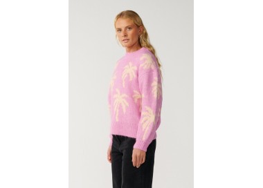 Rip Curl Retro Swell Palm Jacquard Women's Crew | Color Lilac | Surfwax