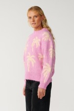 Rip Curl Retro Swell Palm Jacquard Moteriškas Megztinis | Spalva Lilac | Surfwax