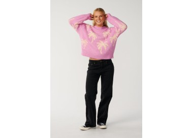 Rip Curl Retro Swell Palm Jacquard Moteriškas Megztinis | Spalva Lilac | Surfwax