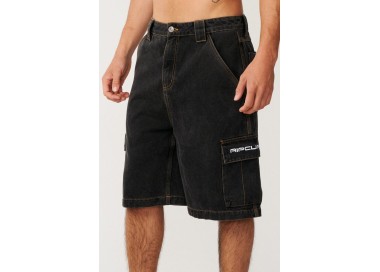 Rip Curl S-Series Denim Cargo Shorts For Men | Color Washed Black | Surfwax