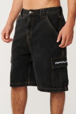 Rip Curl S-Series Denim Cargo Vyriški Šortai | Spalva Washed Black | Surfwax