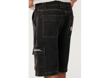 Rip Curl S-Series Denim Cargo Shorts For Men | Color Washed Black | Surfwax