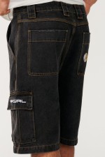 Rip Curl S-Series Denim Cargo Vyriški Šortai | Spalva Washed Black | Surfwax
