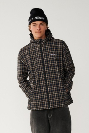 Rip Curl Archive Dwr Plaid Vyriška Striukė | Spalva Dark Navy | Surfwax