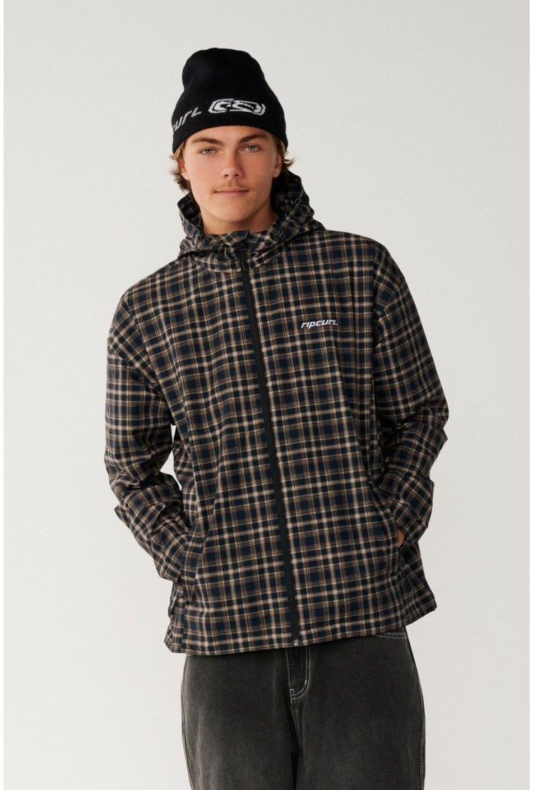 Rip Curl Archive Dwr Plaid Jacket | Color Dark Navy | Surfwax