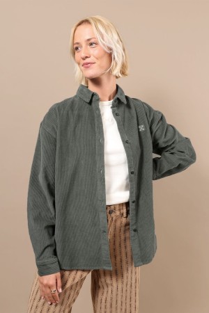 Oxbow Cord Women's Shirt | Color Pewter | Surfwax