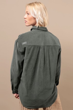 Oxbow Cord Women's Shirt | Color Pewter | Surfwax