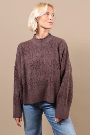 Oxbow Shuriken Women's Sweater | Color Raisin | Surfwax