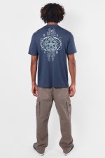 Oxbow Arabesk Vyriški Marškinėliai | Spalva Vintage Indigo | Surfwax