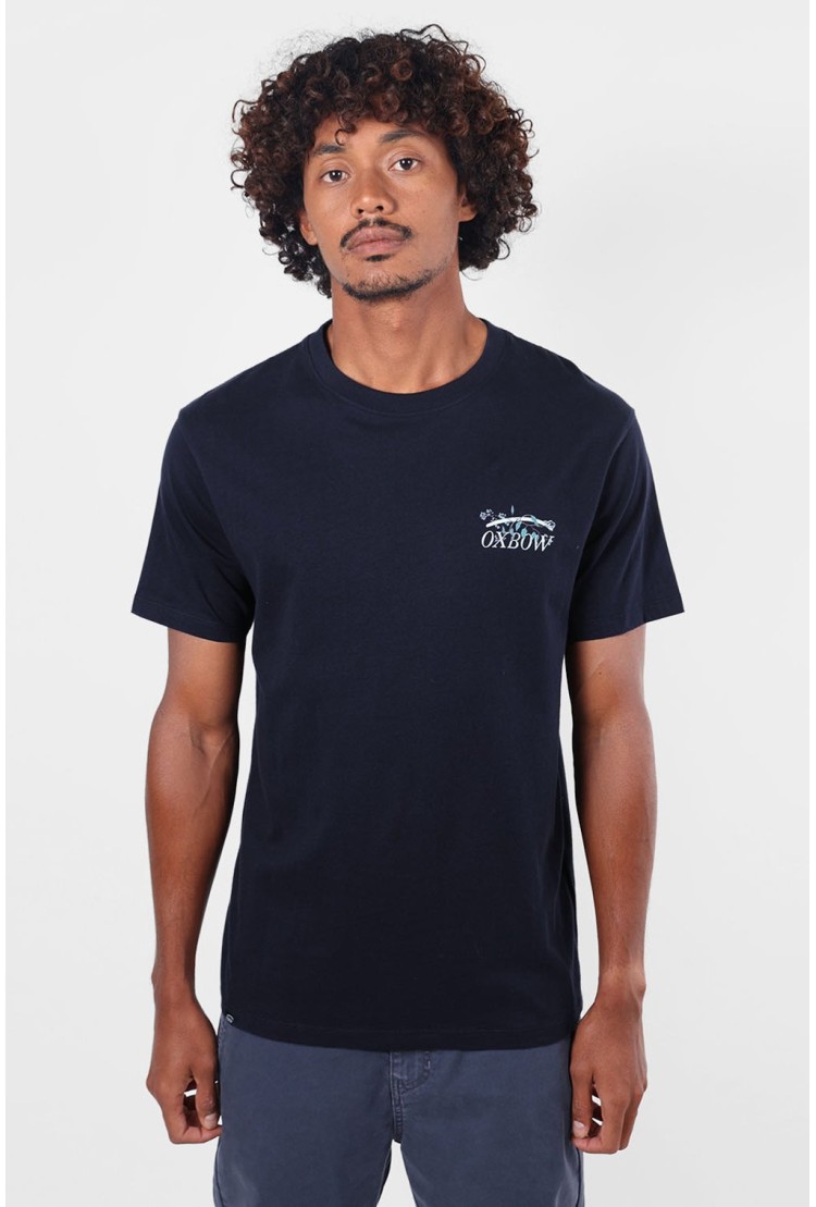 Oxbow Floral Men's T-Shirt | Deep Marine | Surfwax