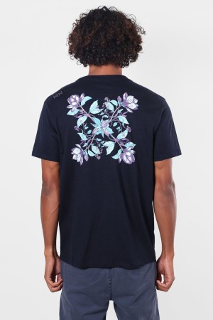 Oxbow Floral Vyriški Marškinėliai | Deep Marine | Surfwax