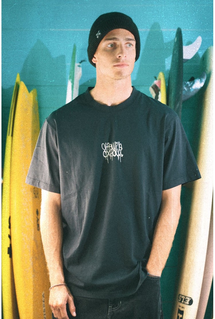Oxbow Repeater Vyriški Marškinėliai | Black | Surfwax