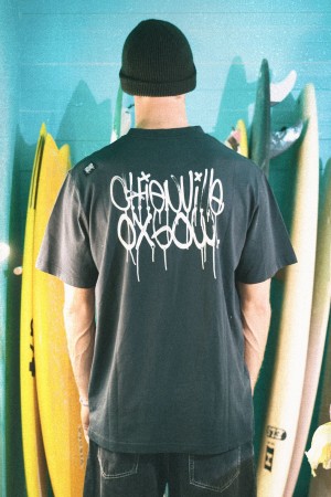 Oxbow Repeater Men's T-Shirt | Black | Surfwax
