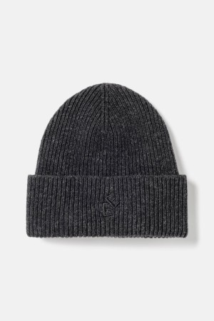 Elvine Rib Megzta Kepurė | Dark Grey Melange | Surfwax