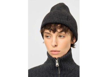 Elvine Rib Megzta Kepurė | Dark Grey Melange | Surfwax