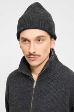 Elvine Rib Megzta Kepurė | Dark Grey Melange | Surfwax