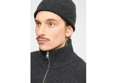 Elvine Rib Megzta Kepurė | Dark Grey Melange | Surfwax