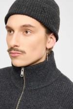 Elvine Rib Megzta Kepurė | Dark Grey Melange | Surfwax