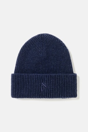 Elvine Rib Knitted Hat | Navy Melange | Surfwax
