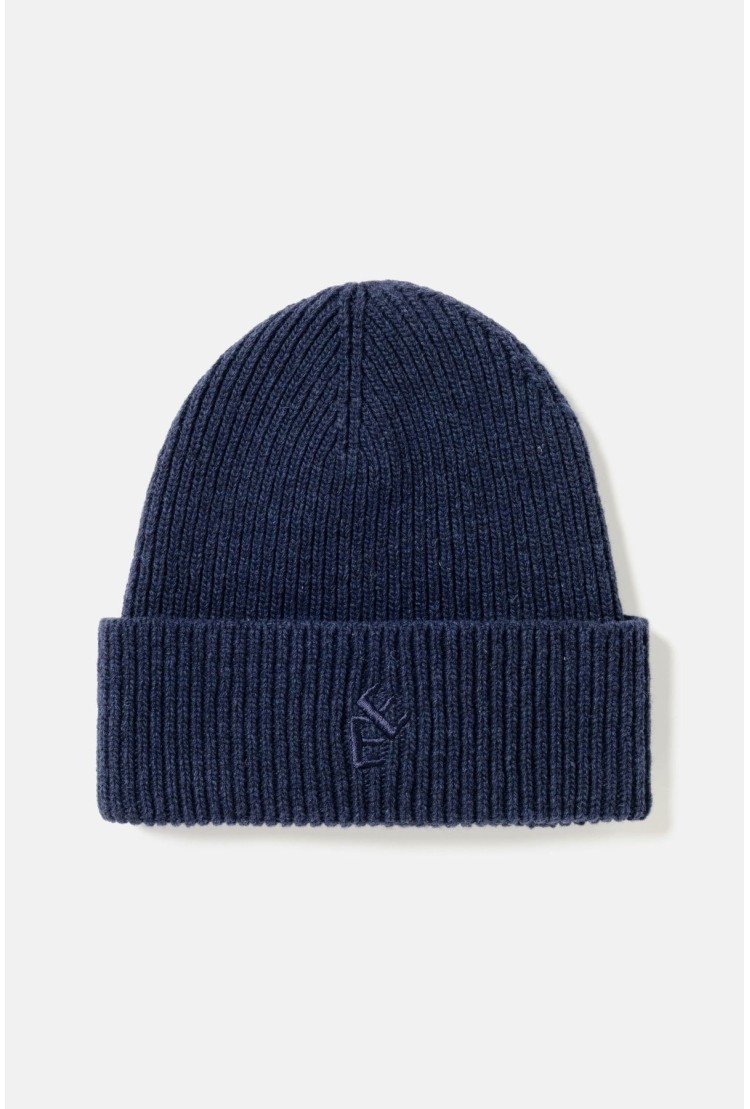 Elvine Rib Megzta Kepurė | Navy Melange | Surfwax