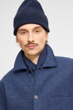 Elvine Rib Megzta Kepurė | Navy Melange | Surfwax