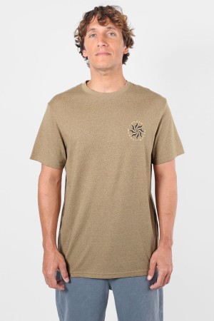 Oxbow Shuriken Vyriški Marškinėliai | Light Brown | Surfwax